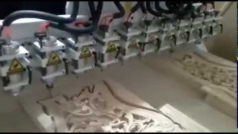 12 Spindles CNC Router Machine Working Video Shot by Egyptian Customer