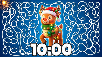 10 Minute [CHRISTMAS] Rudolph Reindeer Timer 🦌🎄🚀 | Magical Countdown!
