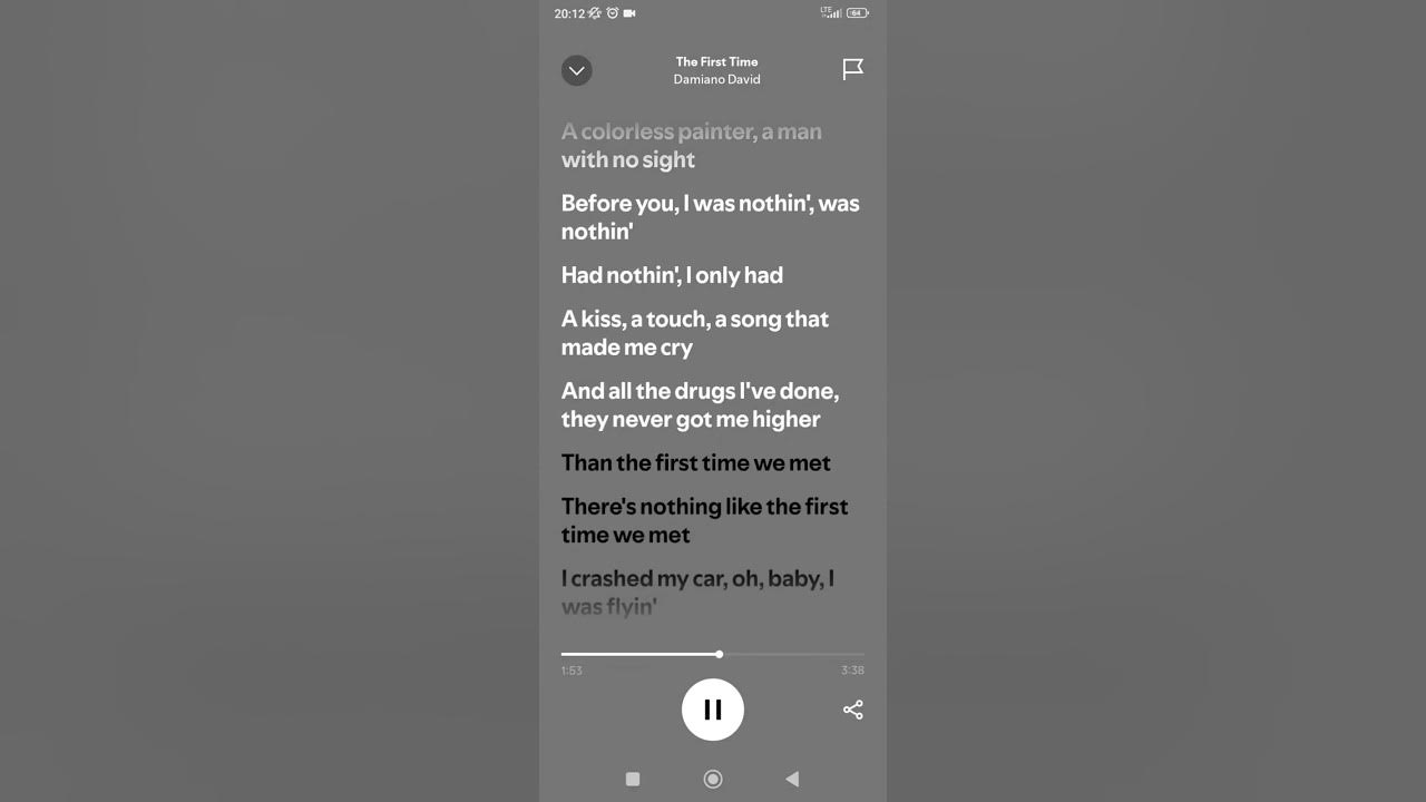 Damiano David - The First Time #damianodavid #thefirsttime #spotify #lyrics #audio #song #music #fyp