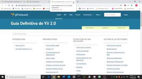 Instalación de Yii y creación de plantilla básica.