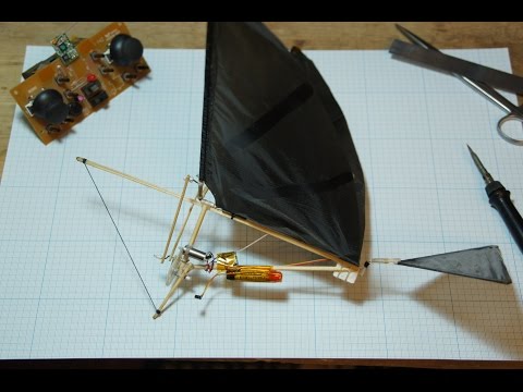 Собираем простой радиоуправляемый орнитоптер./How to make a simple RC Ornithopter