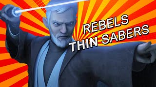 THIN REBELS SABERS VS MOVIE SABERS