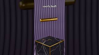 0% vs 100% SOFTNESS Golden Cylinder 😱 | Insanely Satisfying 3DCG Physics Simulation #shorts