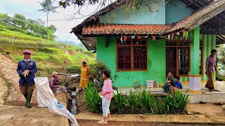 Bikin Senang🥰Melihat Suasana Pedesaan Sumedang Air Mengalir Di Depan Rumah Damai Dan Tentram