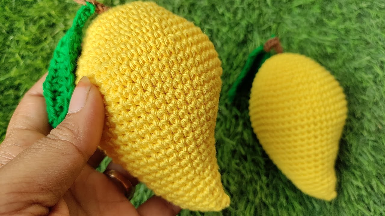 Crochet Amigurumi Mango Step by step for beginners with written pattern freepattern 