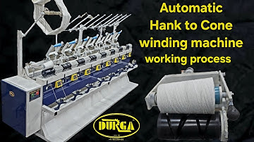 Hank to Cone winder working | Automatic winding machine