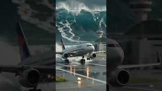 Tsunami Hits Airport During Takeoff! 🌊✈️💥