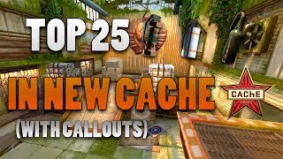 TOP 25 Essential New CACHE SMOKES, FLASHES and MOLOTOVS With CALLOUTS (64 tick) | 2020 |