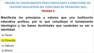 EXAMEN 2, PARA DIRECTORES DE CENTROS EDUCATIVOS CONCURSO DE OPOSICION  2021,( Segunda Parte). - YouTube