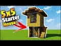 Minecraft: 5X5 Starter House Tutorial - How to Build a House in Minecraft