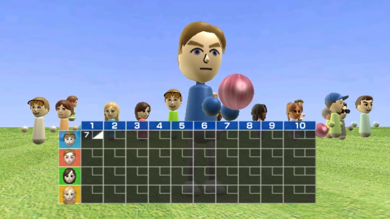 Wii Sports - 4 Player Bowling: Custom Alley (Meadow)