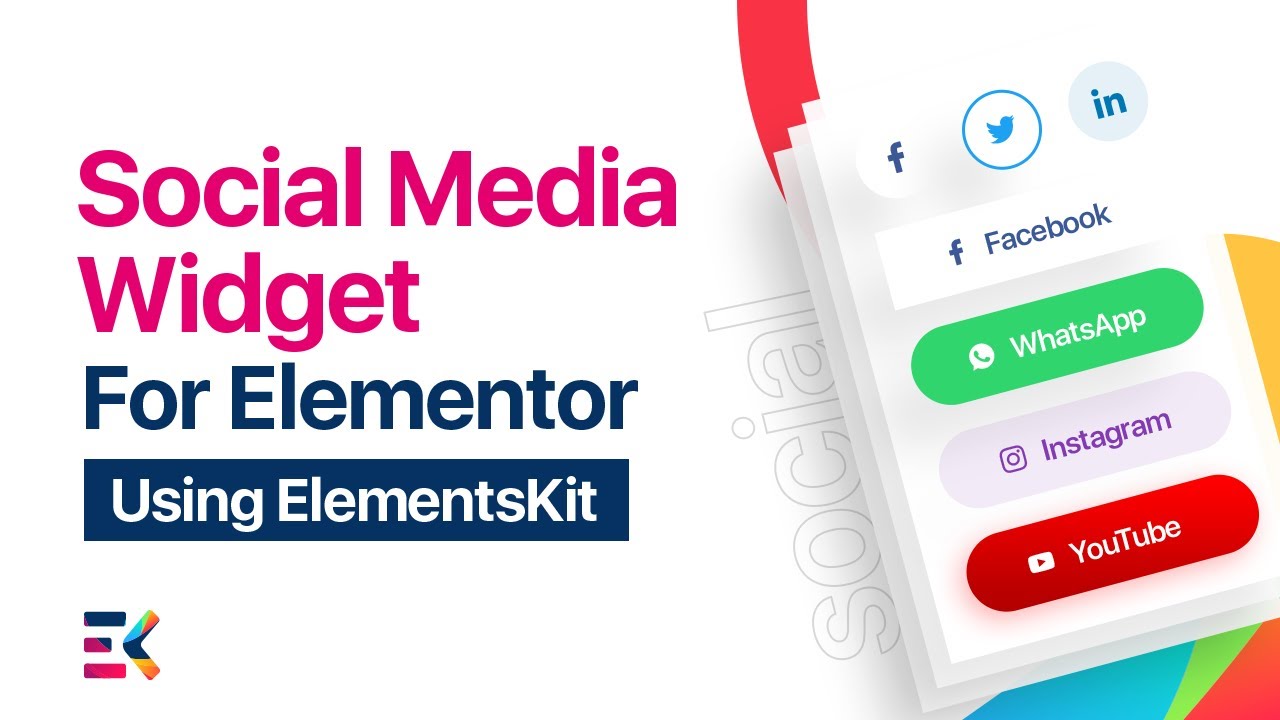 Elementor Social Media Widget | ElementsKit | All In One Addons for ...