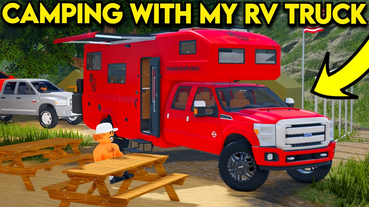 I WENT ON A CAMPING TRIP WITH MY RV TRUCK IN APM | Roblox American ...