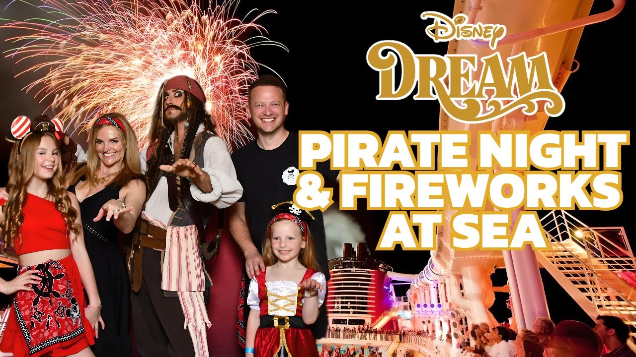 Full Day at Sea and Pirates Night | Fireworks at Sea | Disney Cruise Line Vlog | Disney Dream Day 2