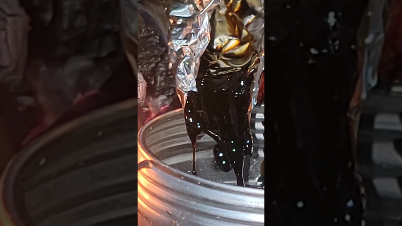 Making pine tar from fat wood