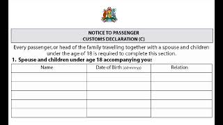 Welcome to Grenada - Customs ED Form