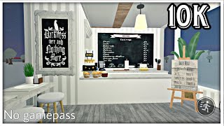 Bloxburg 10k cafe [no gamepass] || bloxburg build ||