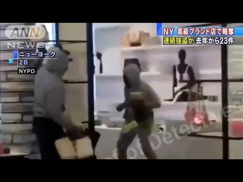 NYブランド店強盗の一部始終  手当たり次第に略奪・・・