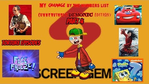 My Carnage By The Numbers List (Unnervingly Demonic Edition) Part 4