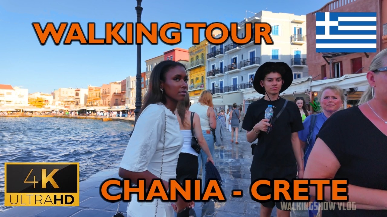 ⁴ᴷ⁶⁰ 🇬🇷 Chania, Greece | 🌞Walking around Old Town🌞 (July 2025) [4K]