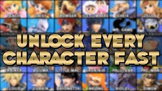 Super Smash Bros. Ultimate - FASTEST Way to Unlock ALL Characters!