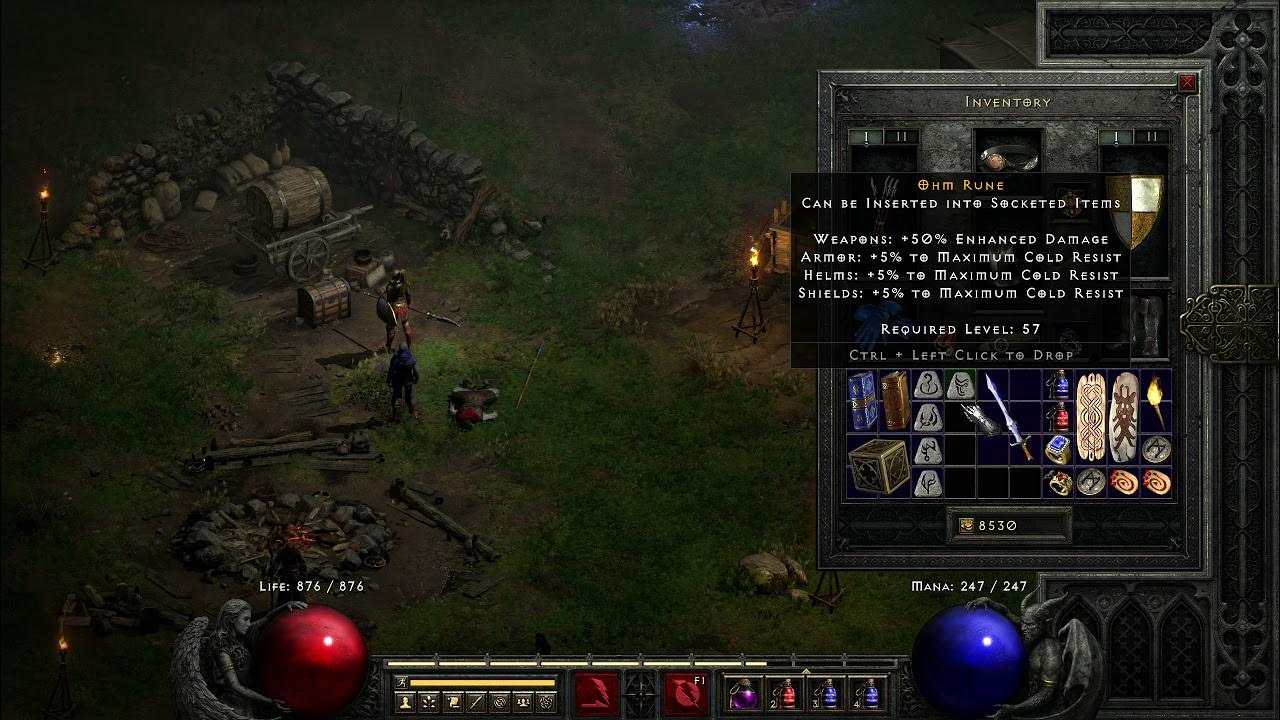 Diablo II Resurrected Making CTA (Call to Arms) Runeword YouTube