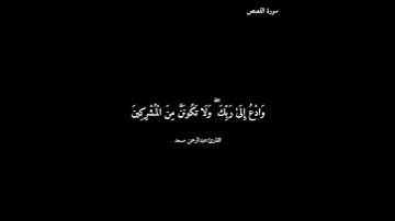 سورة القصص/عبدالرحمن مسعد