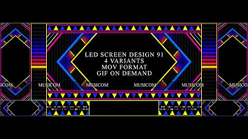 #245. Led Screen Design 91 | 4 Variants | Led Mapping | By Musicom