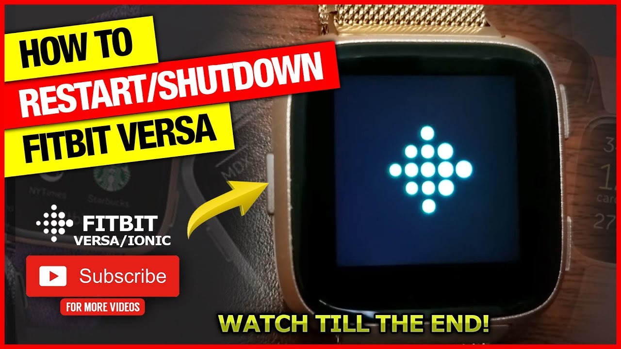 shutdown/restart Fitbit Sense, Versa 3 