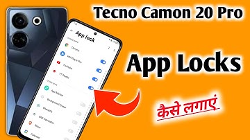 Tecno camon 20 pro app lock/Tecno camon 20 pro me app lock kaise kare/app lock setting