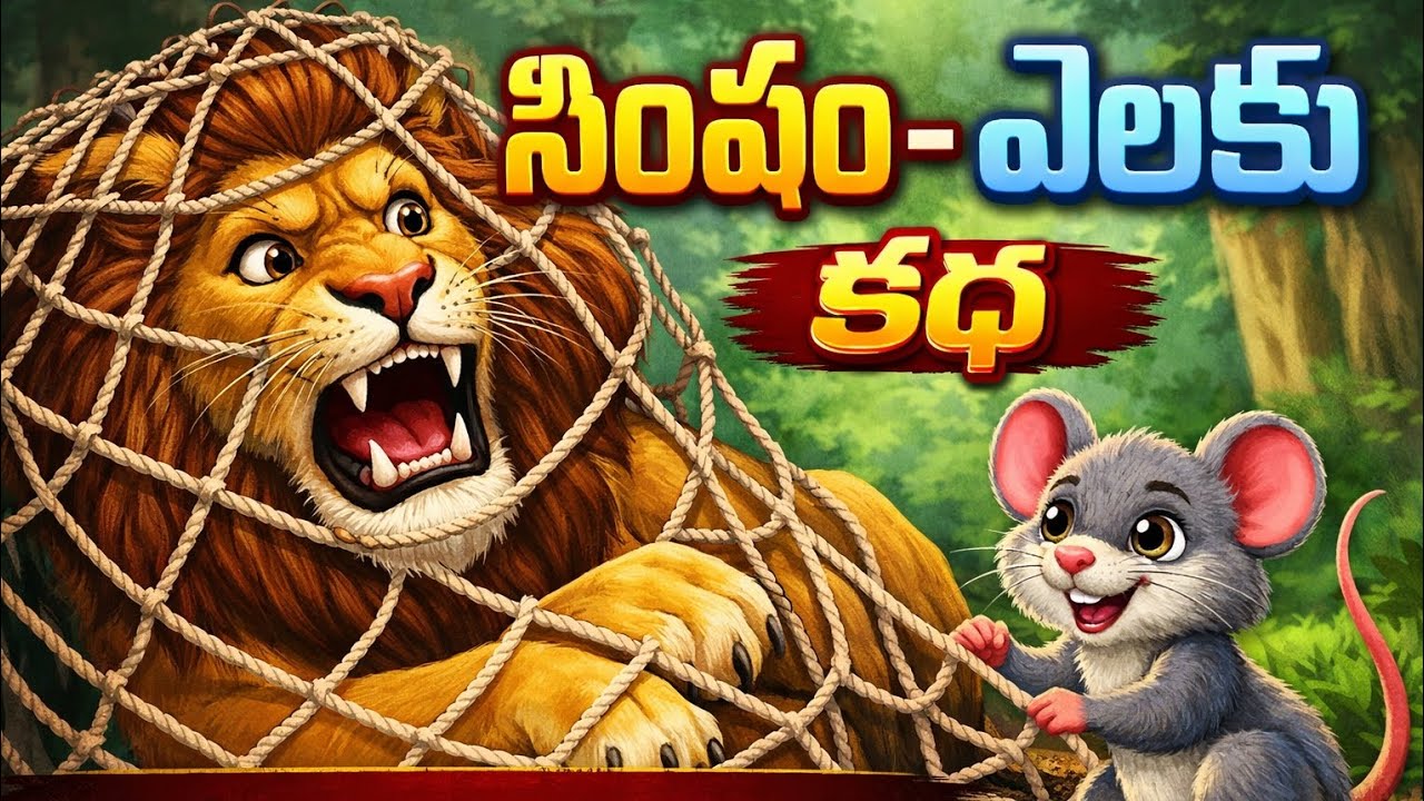 సింహం ఎలుక కథ 🦁🐭 | చిన్నదే గొప్పది | Telugu Moral Story | #telugu #viralvideo #moralstories 