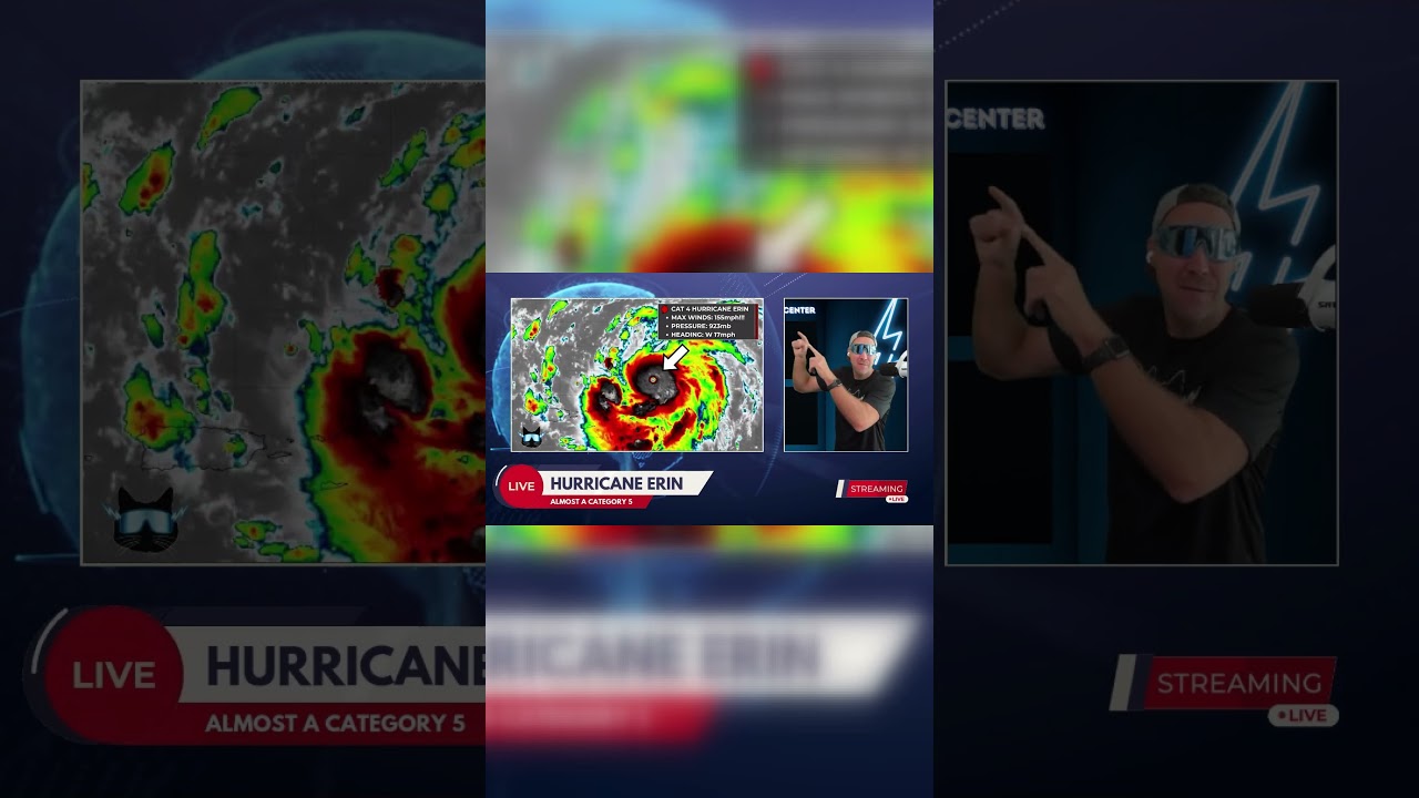 BREAKING: Hurricane Erin is on the verge of Category 5 Status #breakingnews