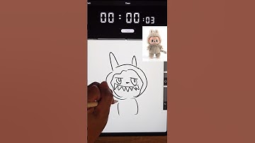 10s drawing Labubu! 🎨⏱️ #drawingchallenge #labubu #procreate #arttiktok #popmart #art