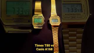 Timex T80 vs Casio A168