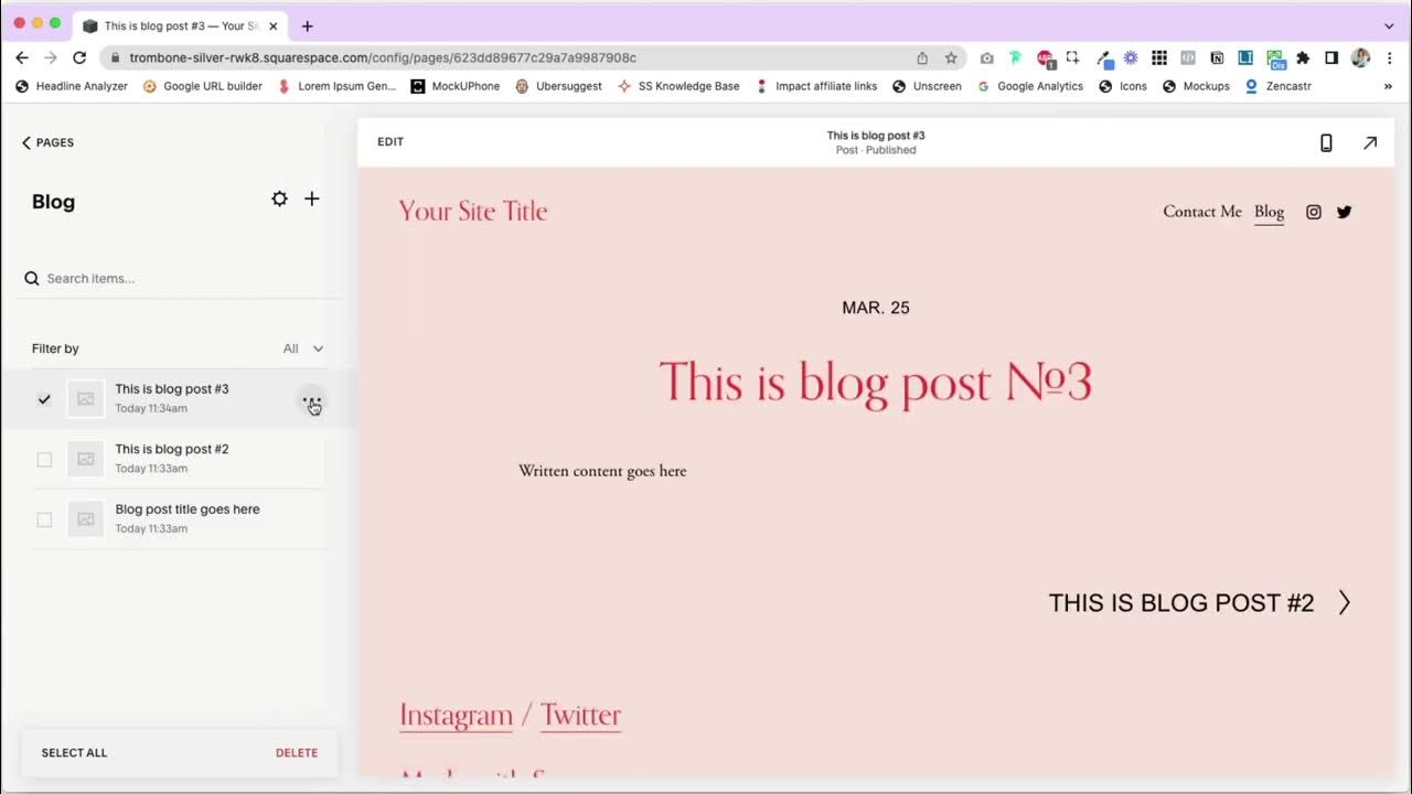 How to add categories in Squarespace YouTube
