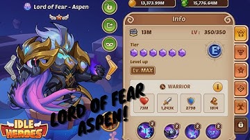 Replacing Sword Flash Xia with Lord of Fear Aspen on F2P Account - Idle Heroes