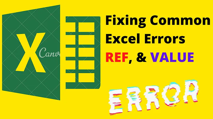 Fixing Common Excel Errors  Part 3 REF and VALUE