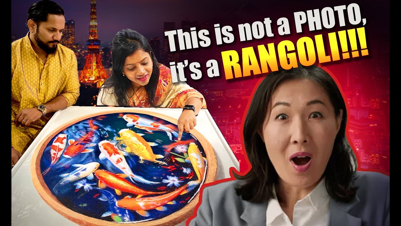 3D Japanese Koi Fish RANGOLI making