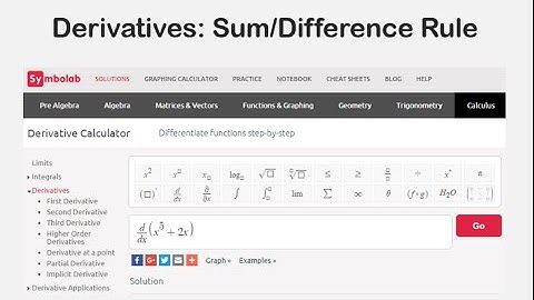 Derivatives: Sum Difference Rule