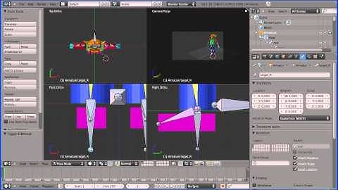 Blender Tutorial Adding a Foot Bone to a Simple Armature/Rig and How to Pose the Legs (Monkey Man)