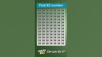Find 82, where? | Brain Teaser IQ Test #shorts #different #puzzles #opticalillusion