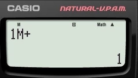 Casio rekenmachinegeheugens