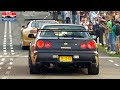 JDM Cars leaving GO Japan 2023 - TopSecret Supra, NSX, Impreza 22B, RX7, Chaser, Lancer Evo,...