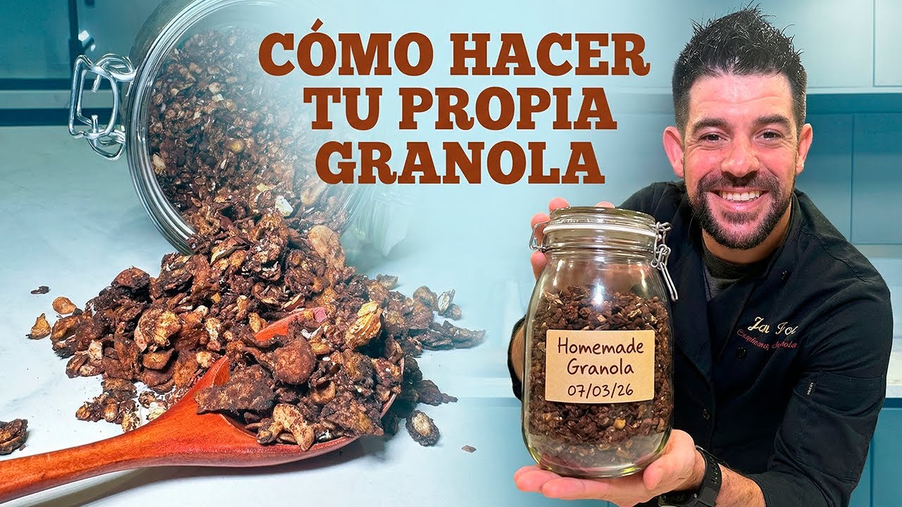La MEJOR GRANOLA CASERA en 20 minutos | Súper crujiente y mucho más barata