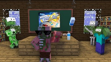 Minecraft AWESOME Bottle Flip Challenge - Minecraft Animation