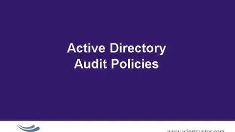 Win2008   Active Directory Audit Policies