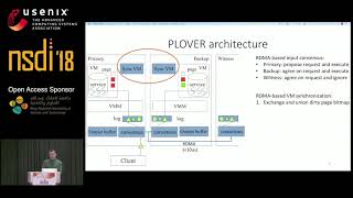 NSDI '18 - PLOVER: Fast, Multi-core Scalable Virtual Machine Fault-tolerance