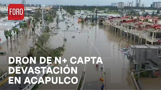 Huracán Otis en Acapulco: Dron de N+ captó la devastación de la Zona Diamante desde el aire