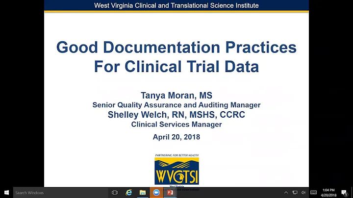 Good Documentation Practices - Tanya Moran, MS and...