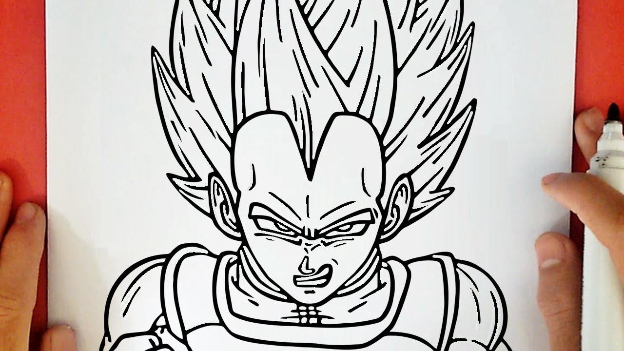 How To Draw Vegeta Super Saiyan Blue From Dragon Ball Super Youtube